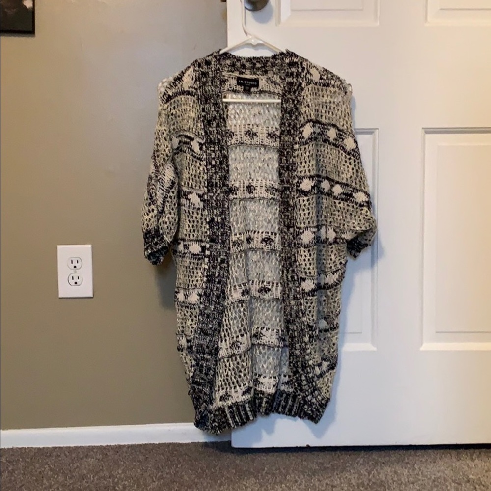 Black, Off White and Gold Sparkled Sweater